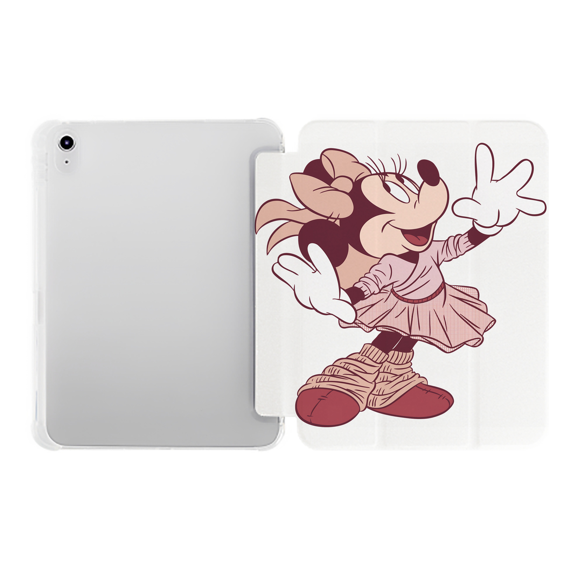 （画像用） ミッキーマウス Mickey Mouse IPad ケース ペン収納付き 三つ折りスタンド PUレザー×シリコン 対応機種9.5/10.5/10.9インチ
